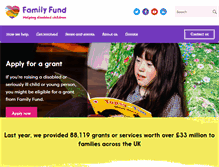 Tablet Screenshot of familyfund.org.uk